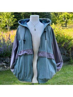 y2k blue and purple streetwear jacket